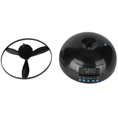 Réveil fantaisie volant à hélice ronde, format mini, numérique, portable, LCD, fournitures ménagères (1/5)