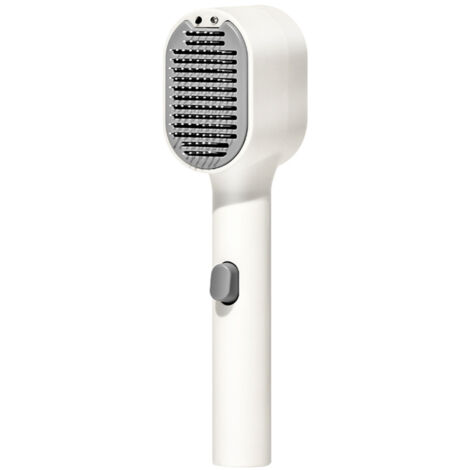Peigne de massage à motif animalier, blanc et gris. (1/5)