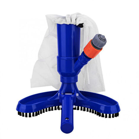 Swimming Pool Vacuum Cleaner Head Brosse Pool Nettoyage Tool avec Mesh Sac Suction Nettoyage Brosse pour Small Pools Pond Fountain Spa (EU Connector) (1/5)