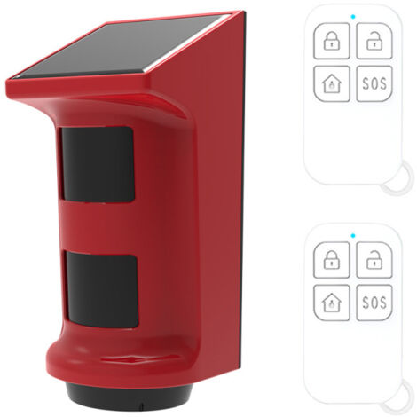 Alarme solaire sonore et lumineuse à induction infrarouge, étanche IP53, avec détecteur de mouvement, pour maison, ferme, grange (1/5)