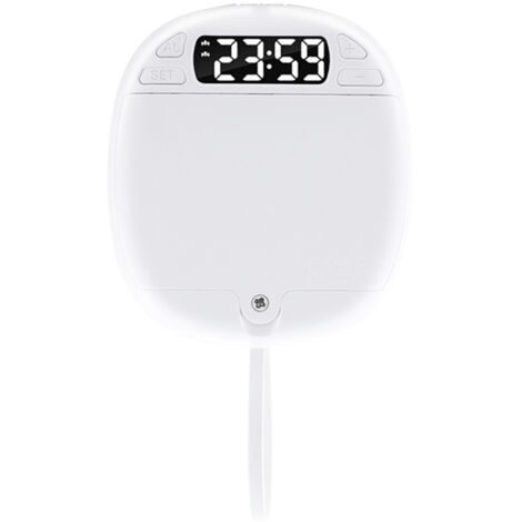 Réveil vibrant silencieux, outil de réveil puissant, horloge numérique LED blanche (sans piles) (1/5)