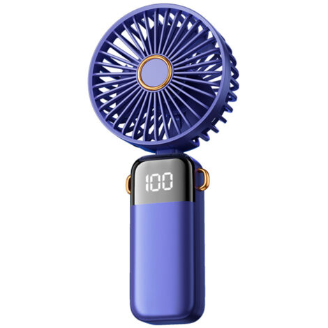 Mini ventilateur portable, silencieux, réduction de bruit, 12 000 tr/min, vitesse réglable, support téléphone, USB-C (portable) (1/5)