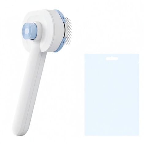 Peigne auto-nettoyant pour animaux, nettoyage facile (bleu clair) (1/5)