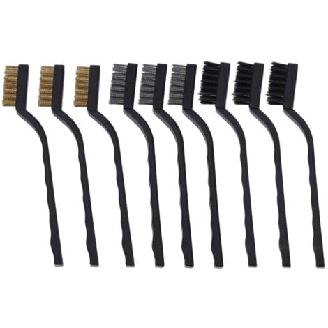 3D Printer Parts & Accessoires Nylon Acier Inoxydable Brosse avec Poignée Courbée pour Nettoyage Nozzle Extruder 9PCS (1/5)