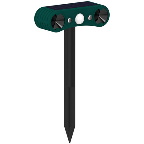 Lampe stroboscopique solaire avec détecteur de mouvement et alarme infrarouge à détection de présence humaine, dispositif antivol et répulsif pour ani (1/5)