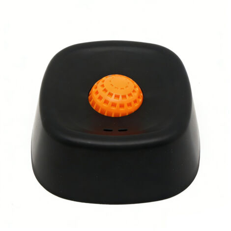 Tapis à lécher pour chiens, distributeur de nourriture lente, base antidérapante, interactif (noir, orange) (1/5)