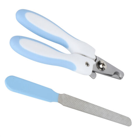 Ensemble de coupe-ongles en acier inoxydable pour animaux de compagnie, comprenant une lime, adapté au toilettage des chats et des chiens (1/5)