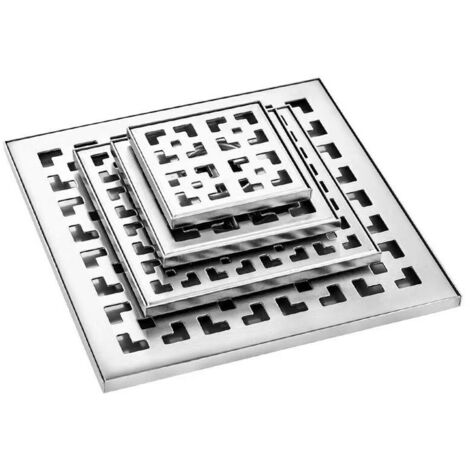 Jardin intérieur et extérieur gros déplacement amovible aspect invisible Siphon de sol carré Inox 304 (15x15cm) (1/5)