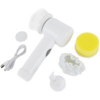 Électrique Nettoyage Brosse 5-in-1 Magic USB Charging Powered Scrubber pour Kitchen Bathroom Tub Douche Tile Carpet Bidet Sofa