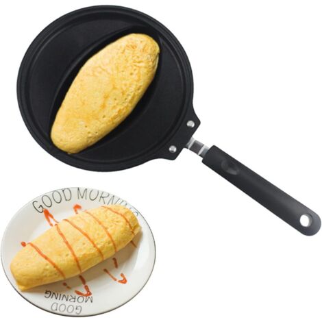 Poêle à Omelette, Moule à Omelette, poêle à Frire en Fonte, poêle Plate, poêle à Omelette avec poignée, ustensiles de Cuisine, Wok (1/4)