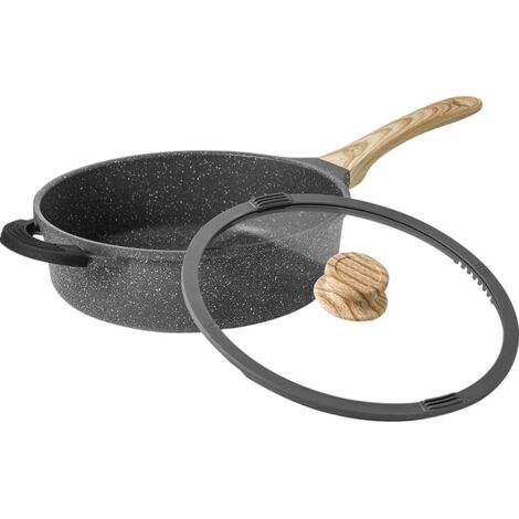 Poêle antiadhésive, Chaudron, cuisinière à Induction, poêles à Frire, poêle à crêpes, poêle à œufs, cuisinière à gaz,D-24CM (1/4)