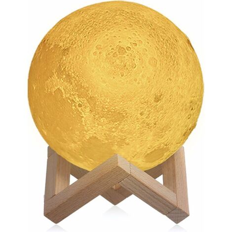 DEESSE SHOP - Lampe de lune à LED de 15 cm avec télécommande, lampe de nuit portable avec contrôle tactile, batterie intégrée, intensité variable, 16 couleurs de clair de lune RVB (1/5)
