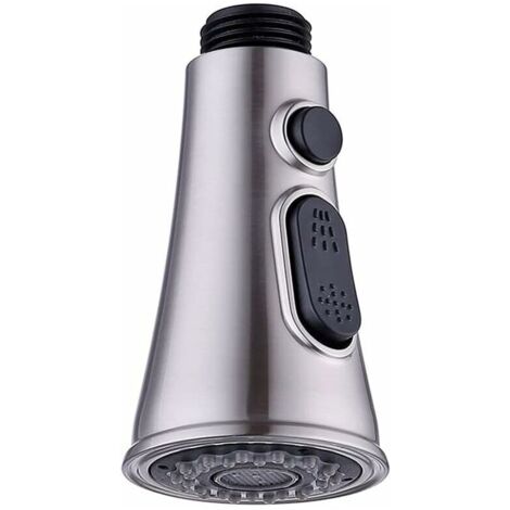 DEESSE SHOP - Robinets de cuisine Pommeau de douche de rechange pour mitigeur, pommeau de douche Pommeau de douche 2 jets Chrome Robinet de cuisine Robinet d'évier (1/5)