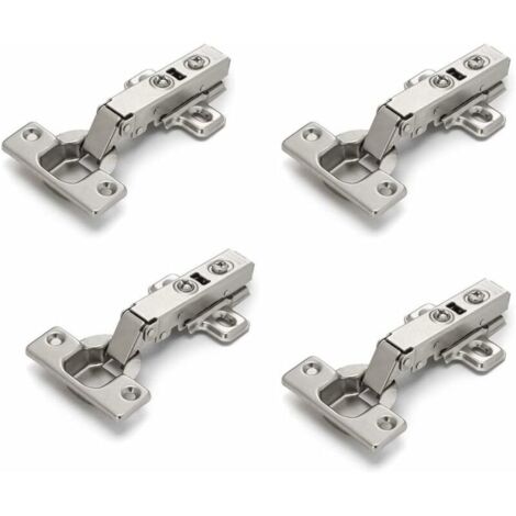 DEESSE SHOP - Lot de charnières de porte de placard, porte de meuble, angle plié, pas de fente nécessaire, facile à installer. (1/5)