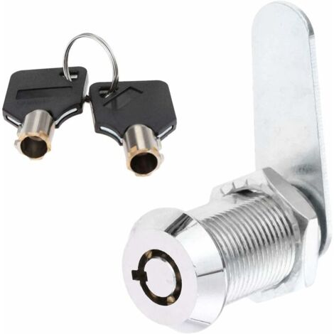 DEESSE SHOP - Serrure tubulaire en alliage de zinc pour tiroir de sécurité, cylindre de porte, boîte aux lettres, boîte à outils, serrure à 2 clés (1/5)
