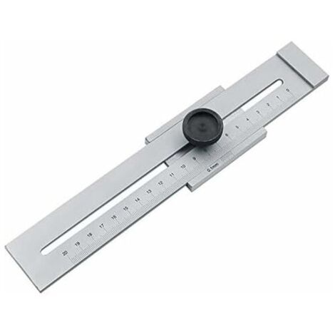 DEESSE SHOP - Règle en acier inoxydable, règle en acier inoxydable de 0 à 200 mm (1/5)