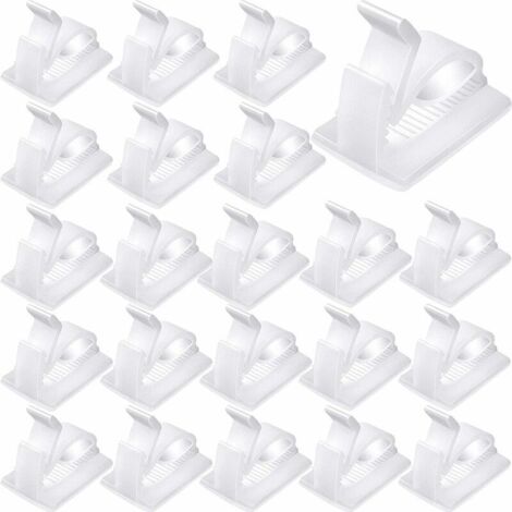 DEESSE SHOP - 120 Pièces Clips de Câbles d'Extérieur Clips de Gestion de Câbles Adhésifs Porte-Fil Adhésif Support de Fil Organisateurs de Crochets de Câble pour Fée de Noël Maison de Lumière Suspendu (1/5)