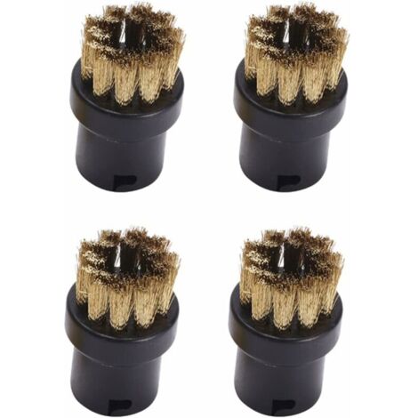 DEESSE SHOP - Lot de 4 brosses de nettoyage rondes de rechange pour nettoyeur vapeur Karcher SC1 SC2 SC3 SC4 SC5 SC7 (cuivre) (1/5)