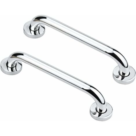 DEESSE SHOP - Barre d'appui de salle de bain, poignée de sécurité de douche en acier inoxydable 2 pièces, aide à la sécurité mobile pour enfants femmes enceintes personnes handicapées, 12 pouces/30 cm (1/5)