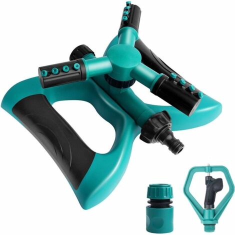 DEESSE SHOP - Arroseur de jardin Sea Pioneer, arroseur automatique d'eau de pelouse à 360 degrés, système d'arrosage rotatif à 3 bras pour grande pelouse avec (1/5)