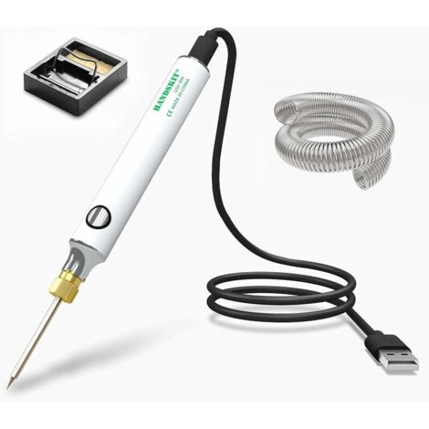 DEESSE SHOP - Kit de fer à souder, outil de soudure de fer à souder 8W, kit de soudure à température réglable 300-450 ° C avec station de soudure, fil de soudure (1/5)
