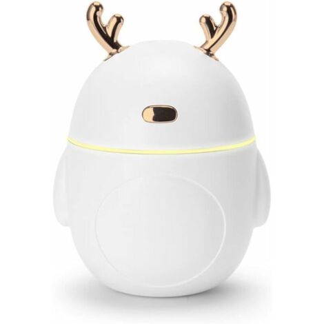 DEESSE SHOP - Mini humidificateur, atomisation silencieuse, humidification de l'air de bureau, aromathérapie, avec port de charge USB, blanc (1/5)