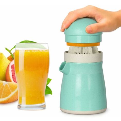 DEESSE SHOP - Presse-agrumes manuel, presse-agrumes orange citron, presse-fruits, presse-fruits manuel sans BPA pour matériau de paille de blé biodégradable citron orange agrumes (1/5)