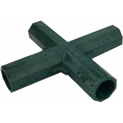 DEESSE SHOP - 4 pièces cadre de jardin connecteur d'angle connecteur de tuyau 4 voies connecteur d'angle serre meubles cadre 16mm intérieur(plat 4 voies) (1/5)