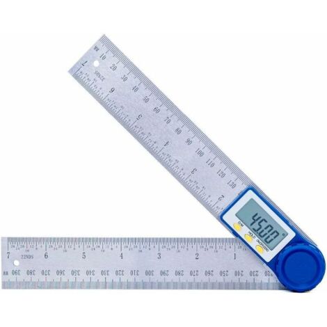 DEESSE SHOP - Rapporteur numérique 200mm 7 pouces détecteur d'angle numérique rapporteur règle mètre inclinomètre goniomètre niveau jauge d'angle électronique (1/5)