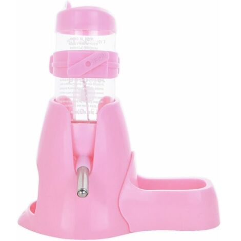 DEESSE SHOP - Distributeur d'eau pour petits animaux, hamster, cochon d'inde, lapin, rat, furet, gerbille, chinchilla, 80 ml, rose