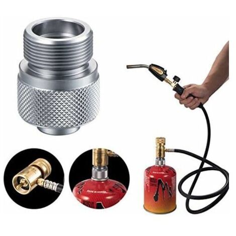 DEESSE SHOP - Convertisseur de réservoir de gaz, convertisseur de gaz de camp Adaptateur de gaz portable Dispositif de gaz propane Cylindre de gaz plat Accessoires de réchaud de camping en plein air（3 (1/5)