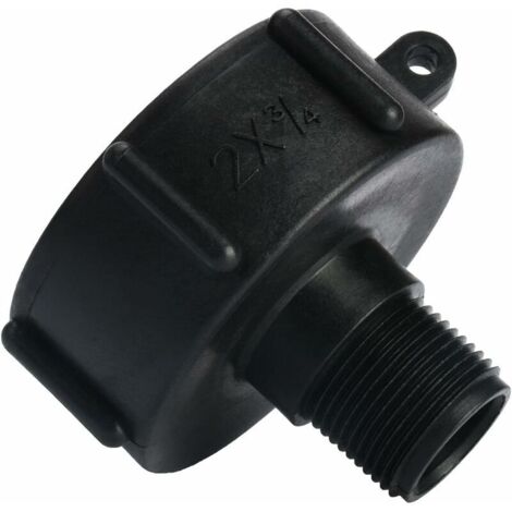 DEESSE SHOP - Adaptateur de réservoir IBC connecteur de robinet de tuyau en plastique S60X6 bouchon fileté grossier à 3/4 adaptateur de robinet de bout d'eau pour vanne de tonne IBC (1/5)