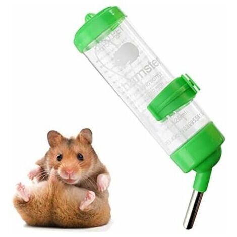 DEESSE SHOP - Abreuvoir Biberon Distributeur d'eau en Plastique pour Lapin Hamster Petits Animaux Vert (1/5)