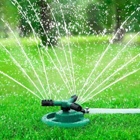 DEESSE SHOP - Arroseur de jardin, arroseur de pelouse automatique rotatif à 360 degrés Système d'arrosage d'eau réglable à 3 bras Grande couverture pour les plantes de jardin Arrosage de la pelouse Ir (1/5)