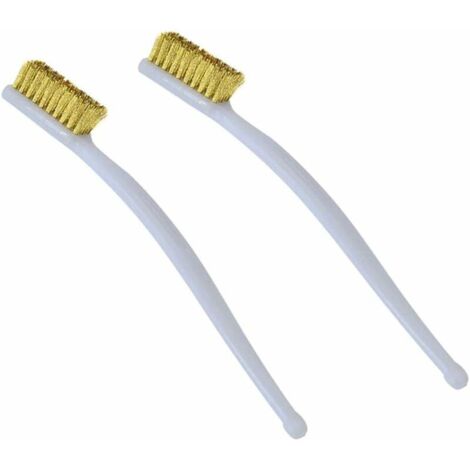 DEESSE SHOP - Lot de 2 brosses métalliques en laiton, mini brosse de nettoyage pour enlever les taches de rouille et les champignons, brosse métallique contre la poussière de soudure de l'imprimante 3 (1/5)