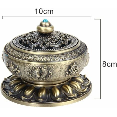 DEESSE SHOP - Brûleur d'encens en forme de lotus Porte-encens Décoration artisanale (1/5)