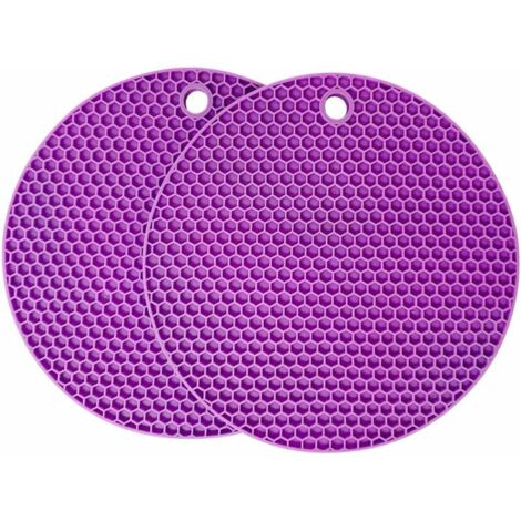 DEESSE SHOP - Tapis de séchage multi-usages en silicone, support de pot, imperméable, (lot de 2) antidérapant, flexible, durable (1/5)