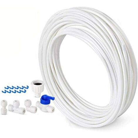 DEESSE SHOP - Tuyau d'alimentation en eau de 10 m - Kit de raccordement pour réfrigérateur à double porte de style européen - Diamètre de 6,3 mm (1/5)