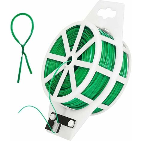 DEESSE SHOP - Attaches pour plantes de jardin, organisateur de plantes en plastique greffon pour jardinage, multifonctionnel avec coupe 100 m (vert) (1/5)