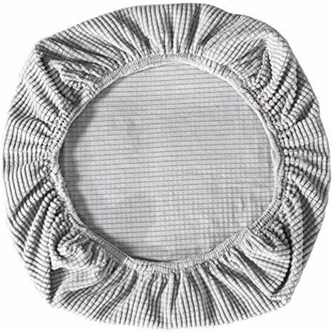 DEESSE SHOP - 2 Pièces Housses de Chaise en Spandex Élastique - Lavables - pour Chaises de Bureau, Salle à Manger, Bar, Décoration de Fête de Mariage (Argent) (1/5)