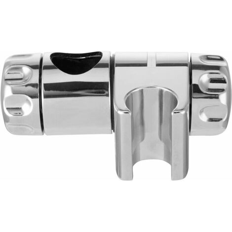 DEESSE SHOP - Support de pommeau de douche de 25 mm Salle de bain Chrome Curseur Support de pommeau de douche à main Attaches pour s'adapter au rail de colonne montante de 25 mm (1) (1/5)