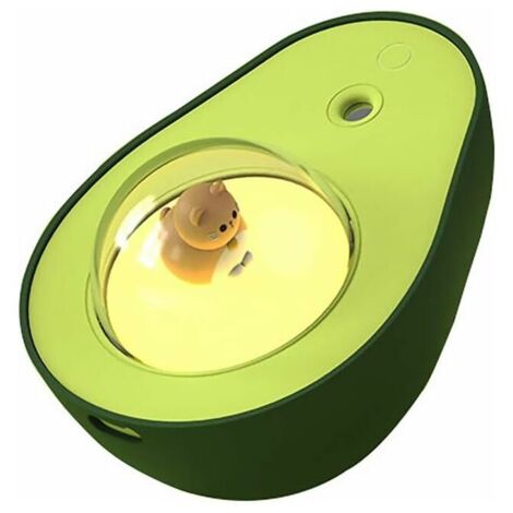 DEESSE SHOP - Mini humidificateur de veilleuse, 210 ml en forme d'avocat, petit humidificateur d'atomisation muet avec motif de chat mignon pour chambre de bébé (1/5)