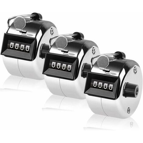 DEESSE SHOP - Compteur de clics à 4 chiffres - Compteur de métaux manuel - Clicker pour compter, marquer le golf（3 pièces） (1/5)
