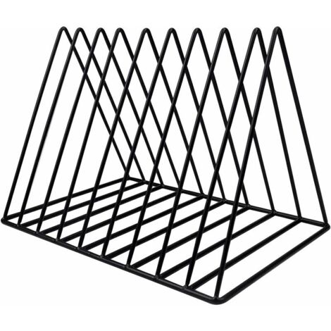 DEESSE SHOP - Porte-revues en métal, porte-revues doré à 9 emplacements, bibliothèque triangulaire, étagère de rangement pour livres, porte-journaux, porte-revues design pour bureau, salon, maison, 26 (1/5)
