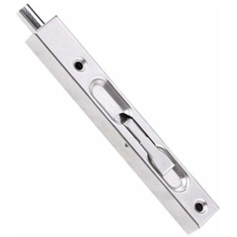 DEESSE SHOP - Loquet à pêne coulissant en acier inoxydable Loquet à coulisse de porte caché Loquet de sécurité à levier brossé pour portes françaises, portes composites, portes en bois, portes doubles (1/4)