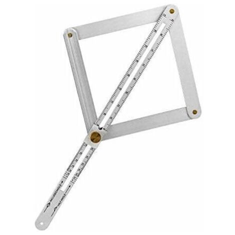 DEESSE SHOP - Règle de mesure multi-angle en alliage d'aluminium Rapporteur pour le travail du bois Outil de mesure pour charpentiers bricolage (1/5)