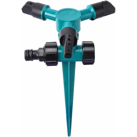 DEESSE SHOP - Arroseur de jardin professionnel à impulsion en métal, angle et distance réglables pour pulvérisateur à 3 bras, arrosage jusqu'à un cercle de 24 pi de diamètre (1/5)