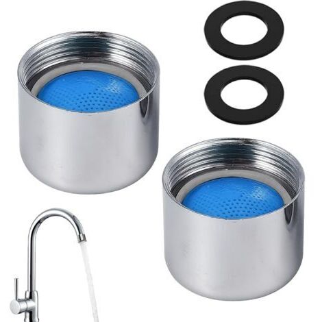 2 Pièces Brise Jet Robinet Cuisine, Mousseur Robinets M22 Economiseur D'eau pour Salle de Bain, Filtre Robinets Anti Calcaire pour Robinet Lavabo Salle de Bain et Cuisine (22 mm)