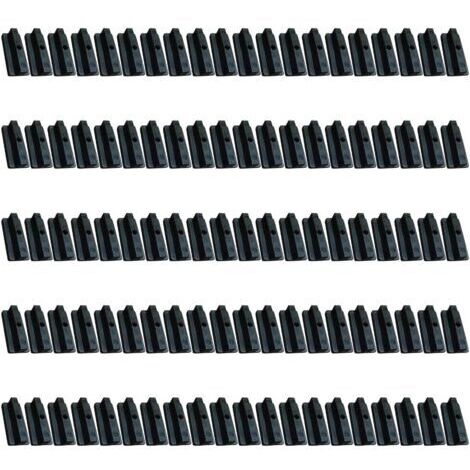 Lot de 100 clips de fixation robustes pour planches de terrasse composites 6 mm avec vis