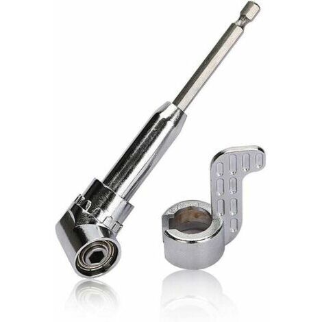 Renvoi d'Angle Visseuse Coudée à Angle Droit 105 Degrés Tige Hexagonale 1/4" pour Perceuse (1/5)